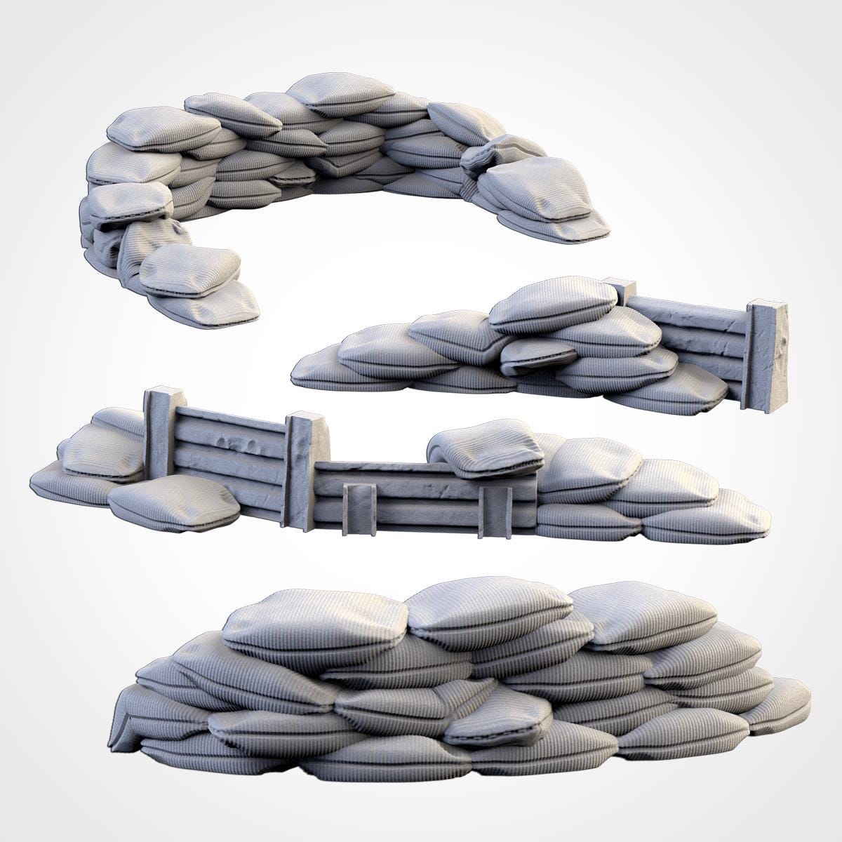 Décors - Barricades - Set 29 pièces