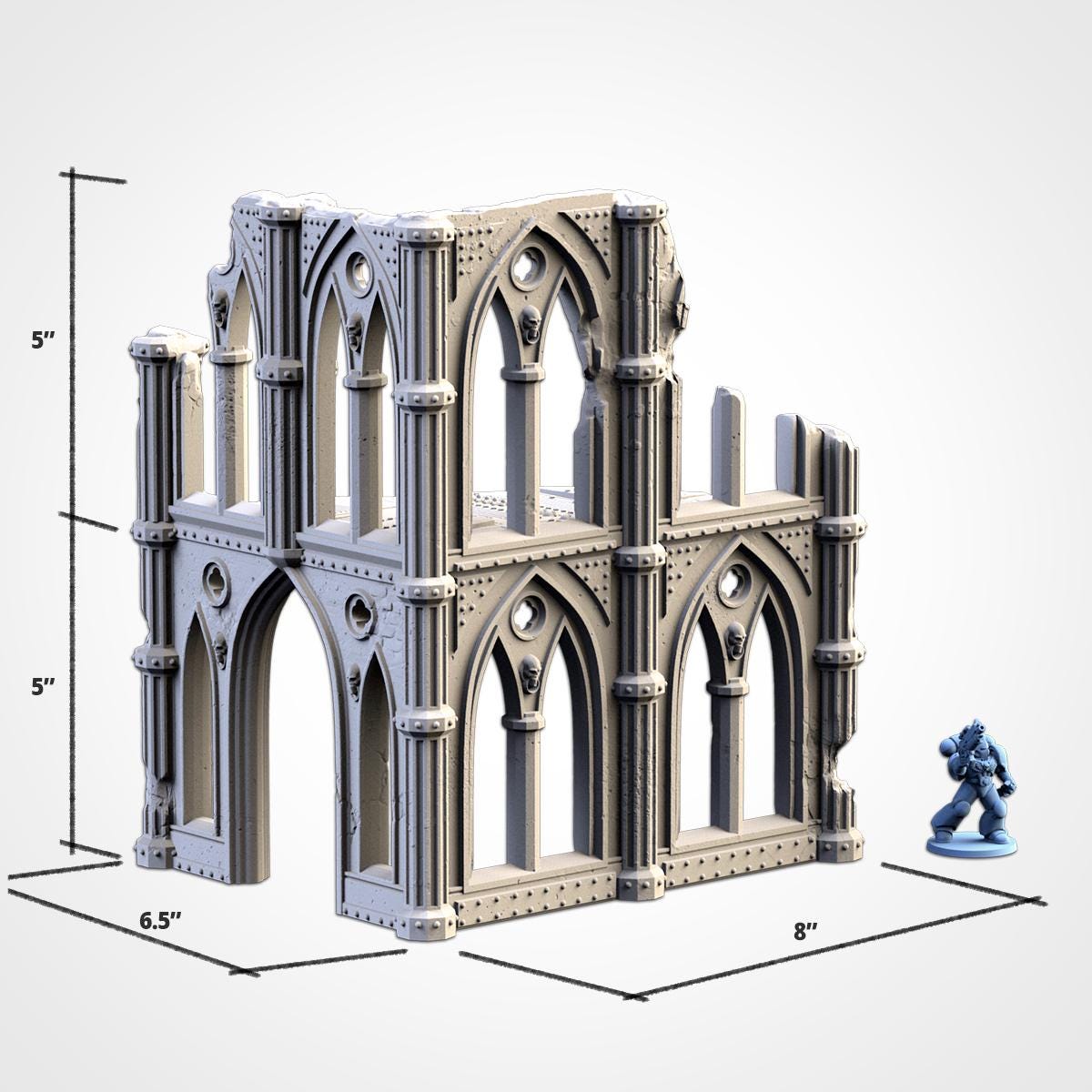 Décors - Cathédrale en ruine - Ouverte