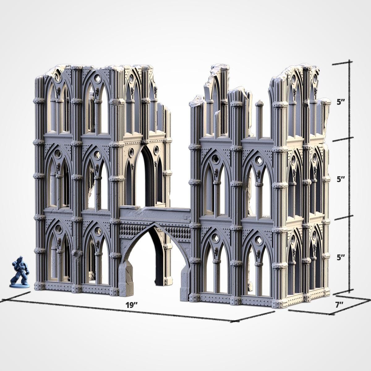 Décors - Cathédrale en ruine - Ouverte