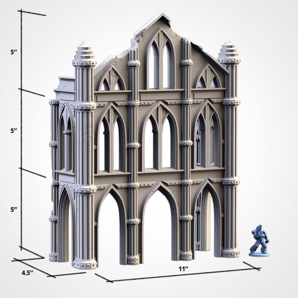 Décors - Cathédrale en ruine - Ouverte