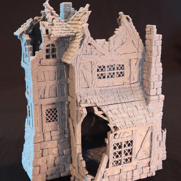 Décors - Maison de l'antiquaire en ruine