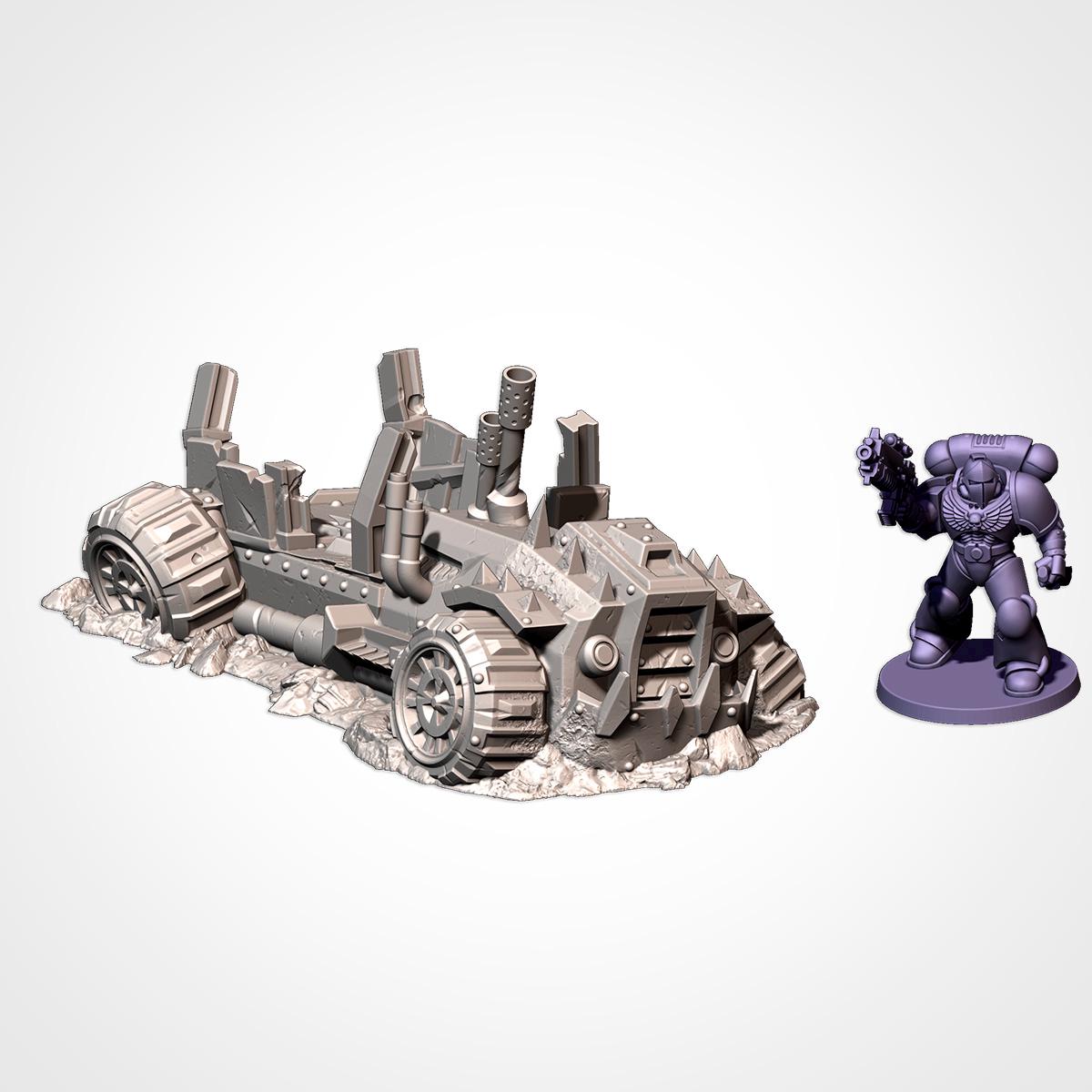 Décors - Carcasses de buggies Orcs