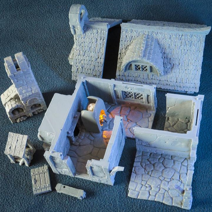 Décors - Chaumière et four à pain