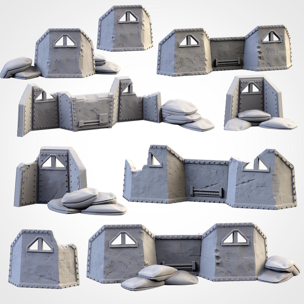 Décors - Barricades - Set 29 pièces