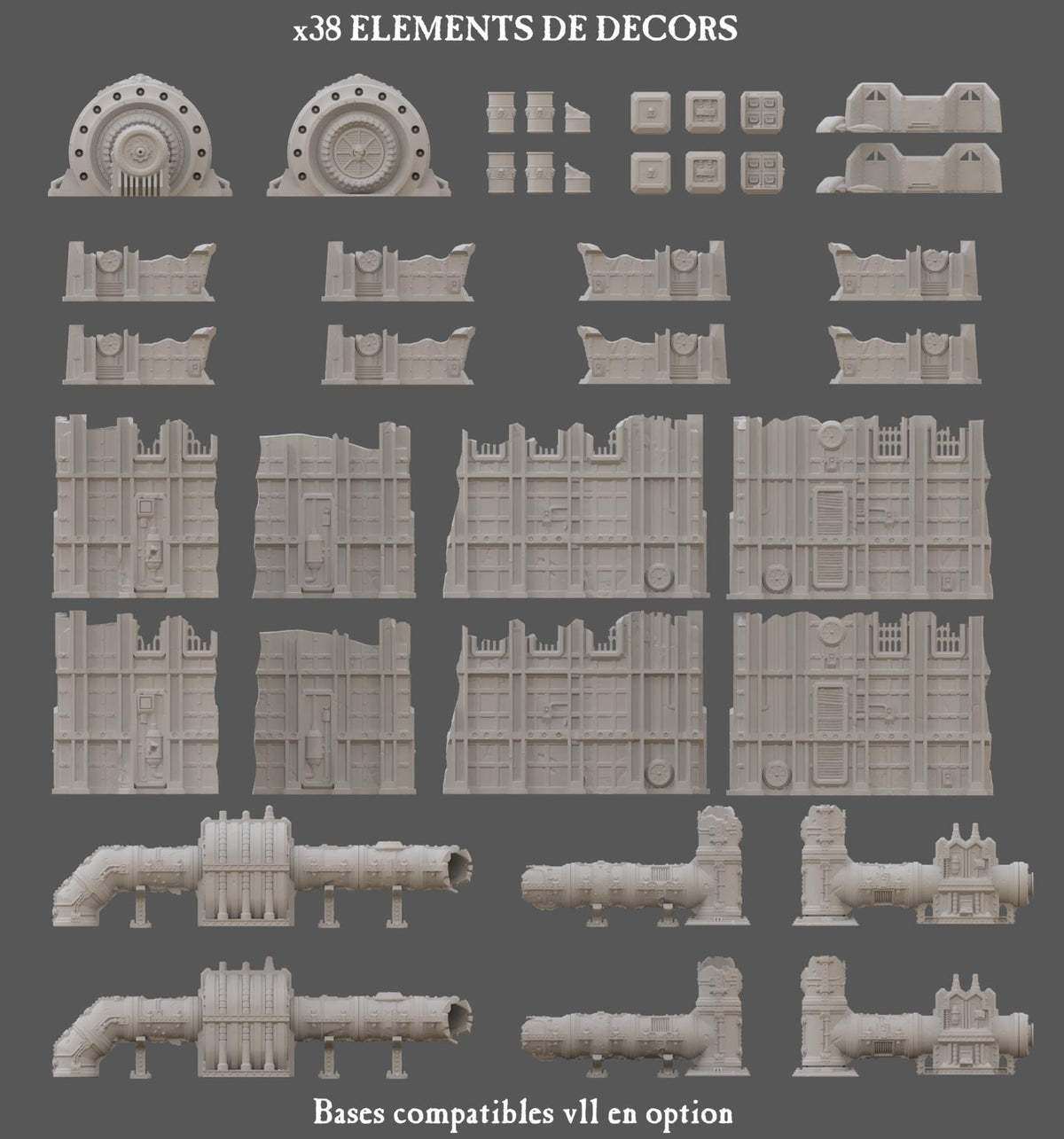 Décors - Set industrialis (compatible v11)