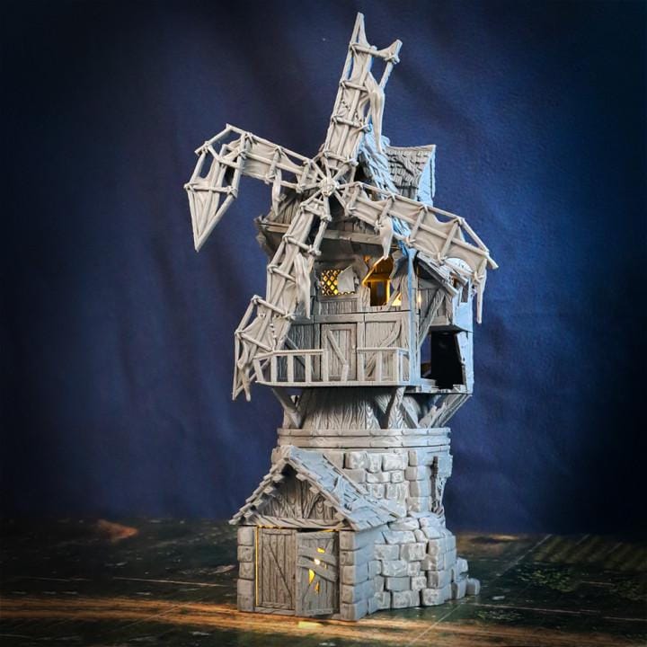 Décors - Moulin à vent en ruine