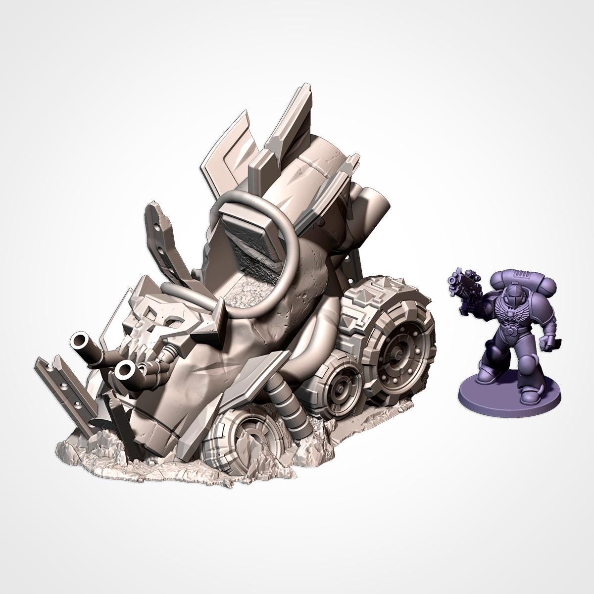 Décors - Carcasses de buggies Orcs