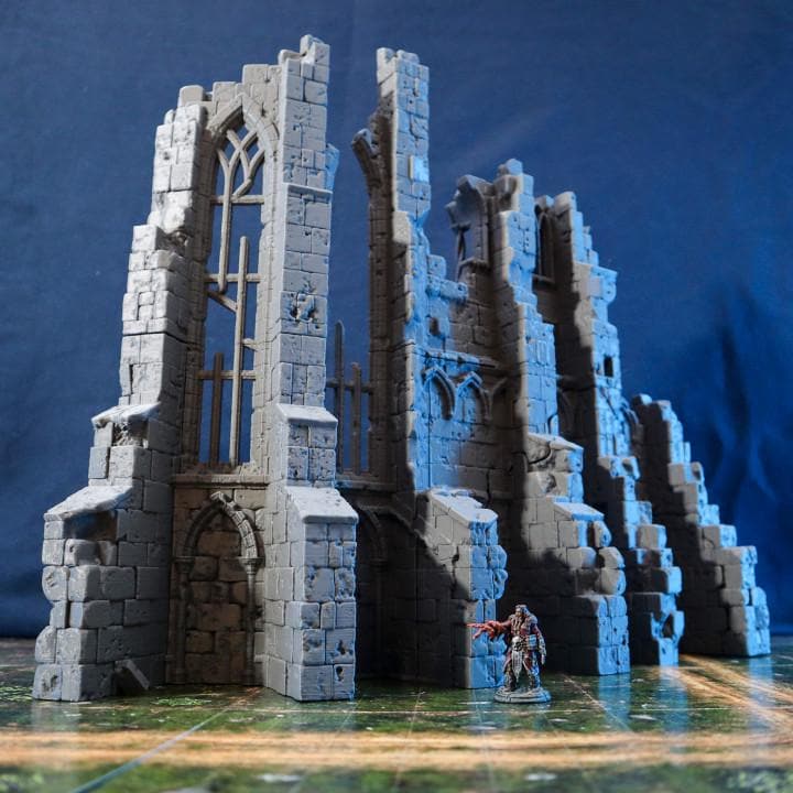 Décors - Mur de cathédrale en ruines