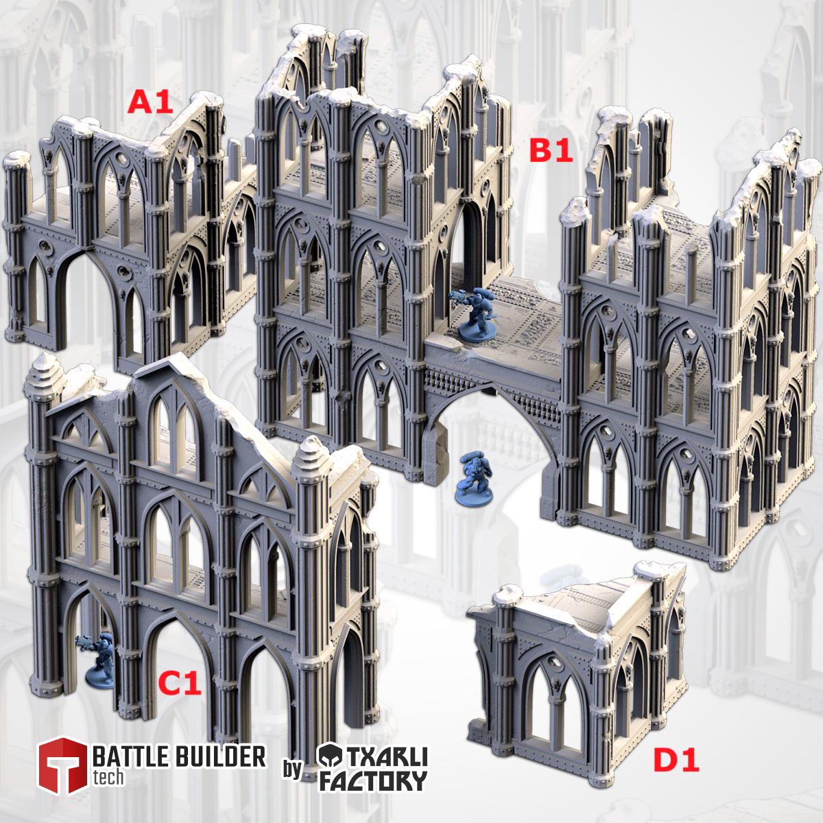 Décors - Cathédrale en ruine - Ouverte